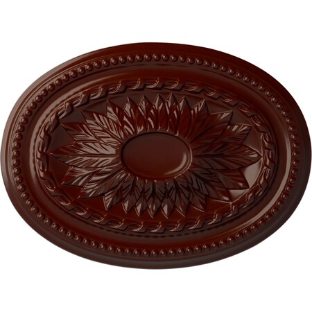 Saverne Ceiling Medallion, Hand-Painted Brushed Mahogany, 18 1/2W X 13 1/2H X 1 7/8P